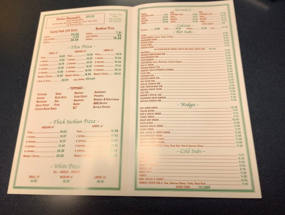 Mamma's Pizza & Restaurant Menu image 1